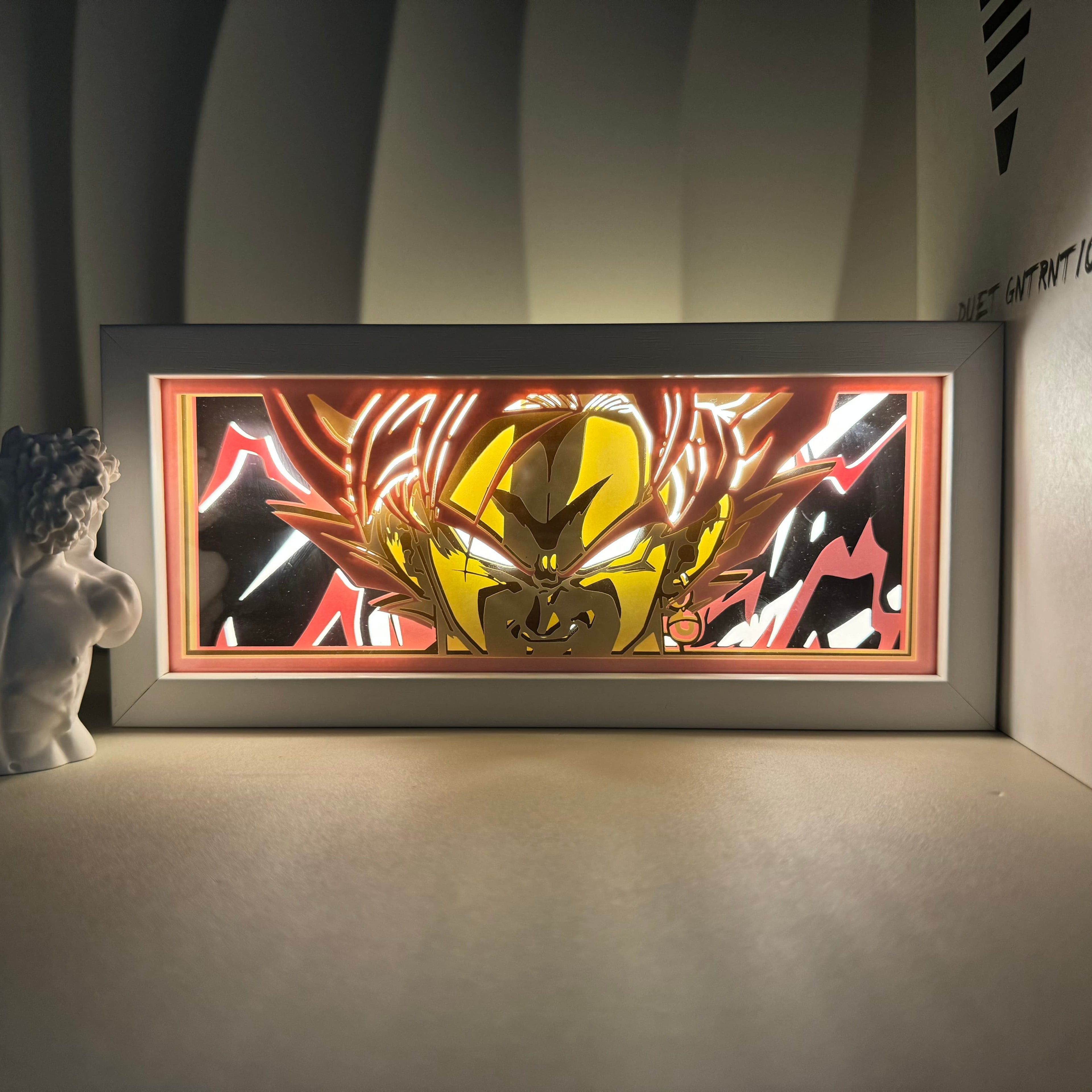 Luminária Artesanal Goku Deus Dragon Ball Z, foto 1