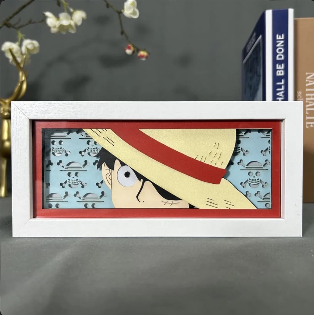 Luminária Artesanal Luffy Saudação One Piece, foto 3