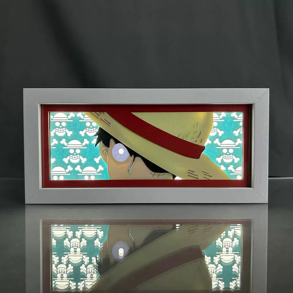 Luminária Artesanal Luffy Saudação One Piece, foto 1