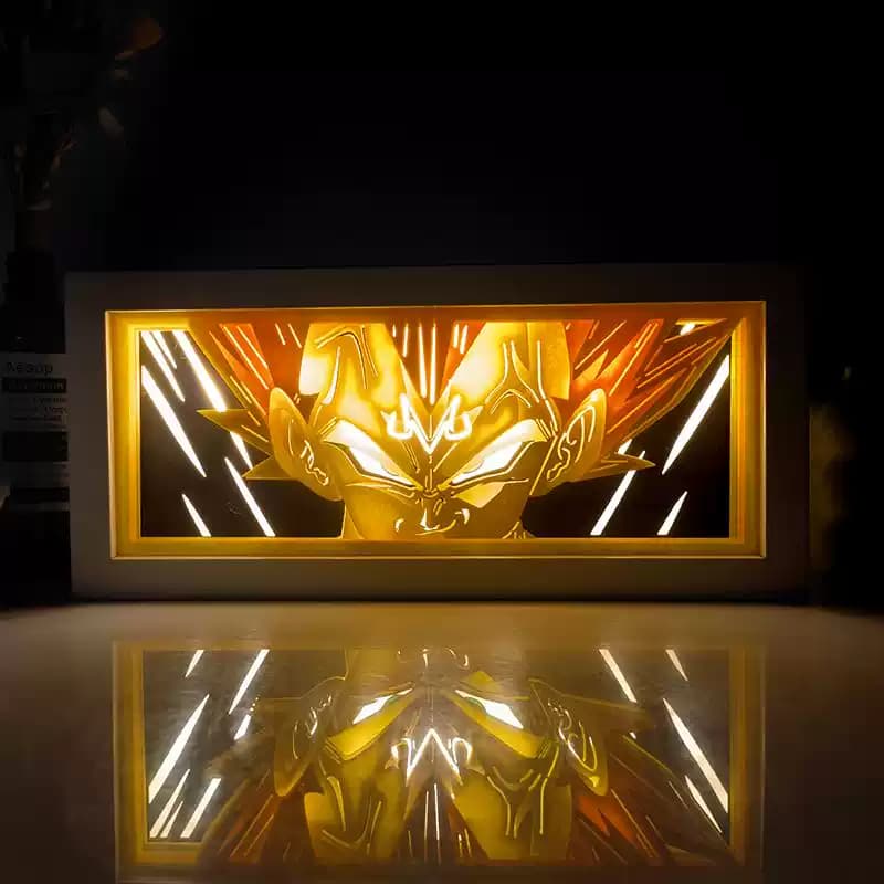 Luminária Artesanal Vegeta Fúria Dragon Ball Z
