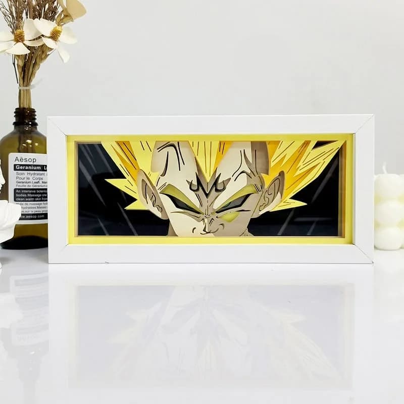 Luminária Artesanal Vegeta Fúria Dragon Ball Z, foto 3