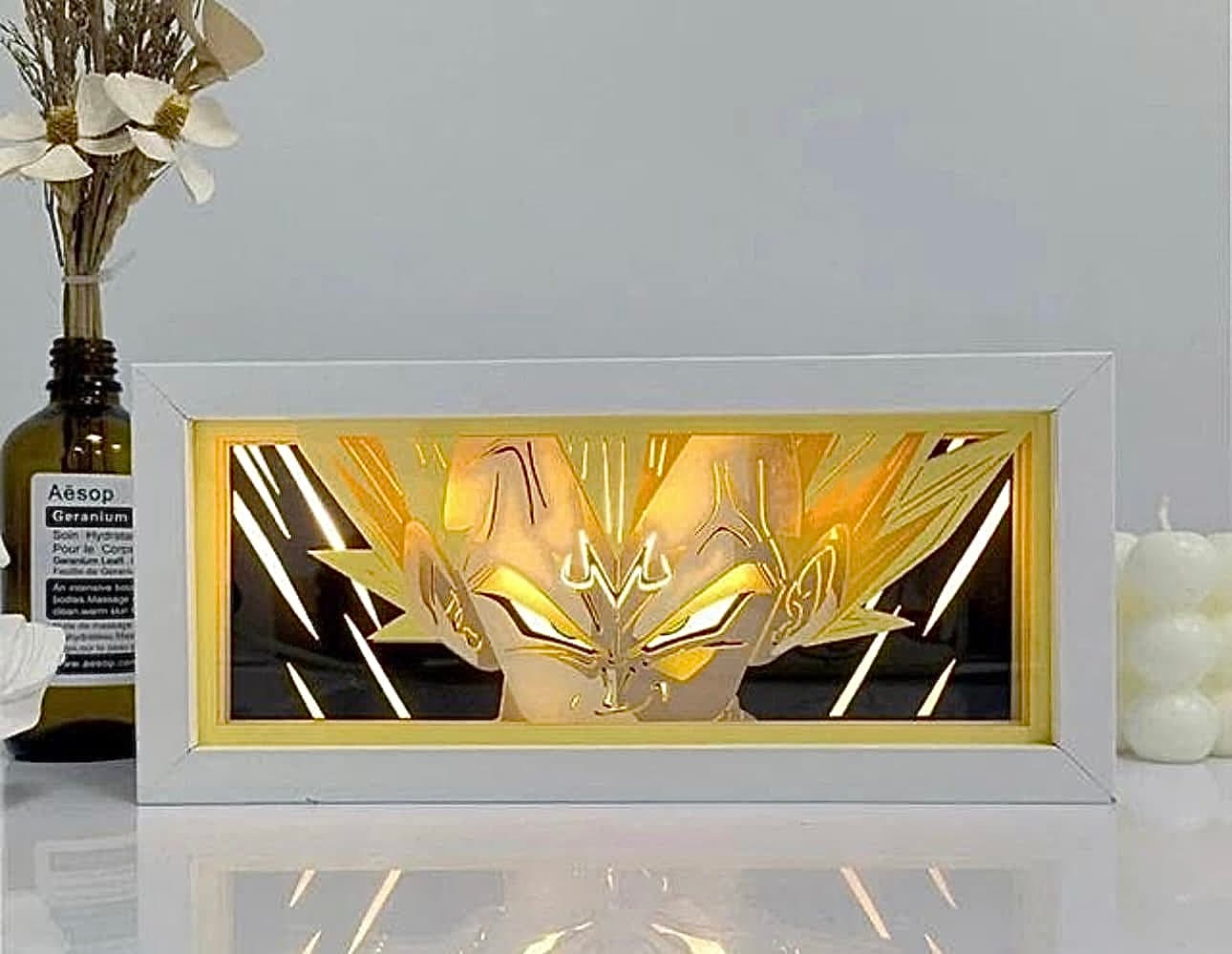 Luminária Artesanal Vegeta Fúria Dragon Ball Z, foto 2