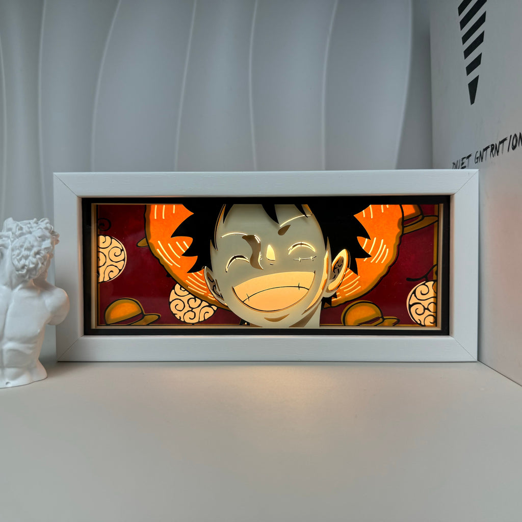 one piece luffy smile light box